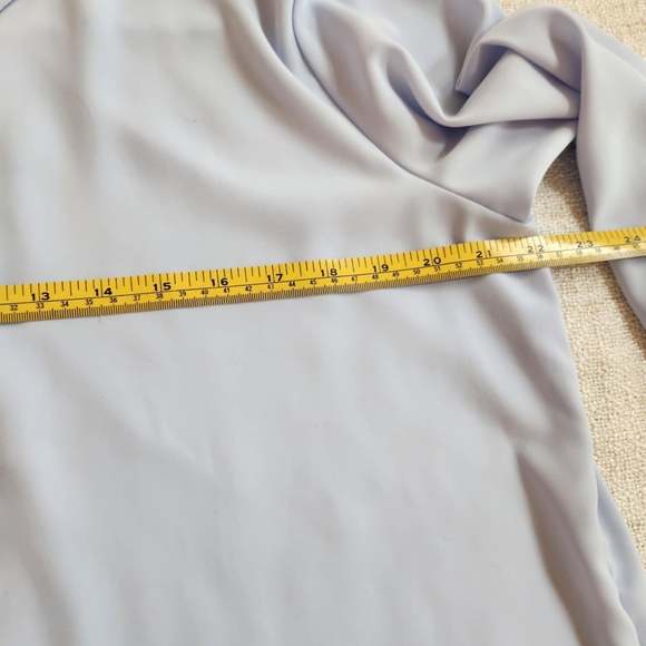 H&M Matte satin button front blouse - Pale Blue - Size 12 - EUC - Picture 8 of 9